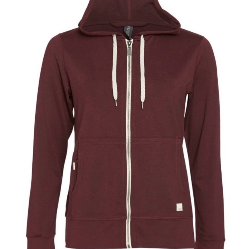 VUORI Halo Hoodie 2.0 Women’s S Performance Sweatshirt Full Zip  Long Sleeve Red